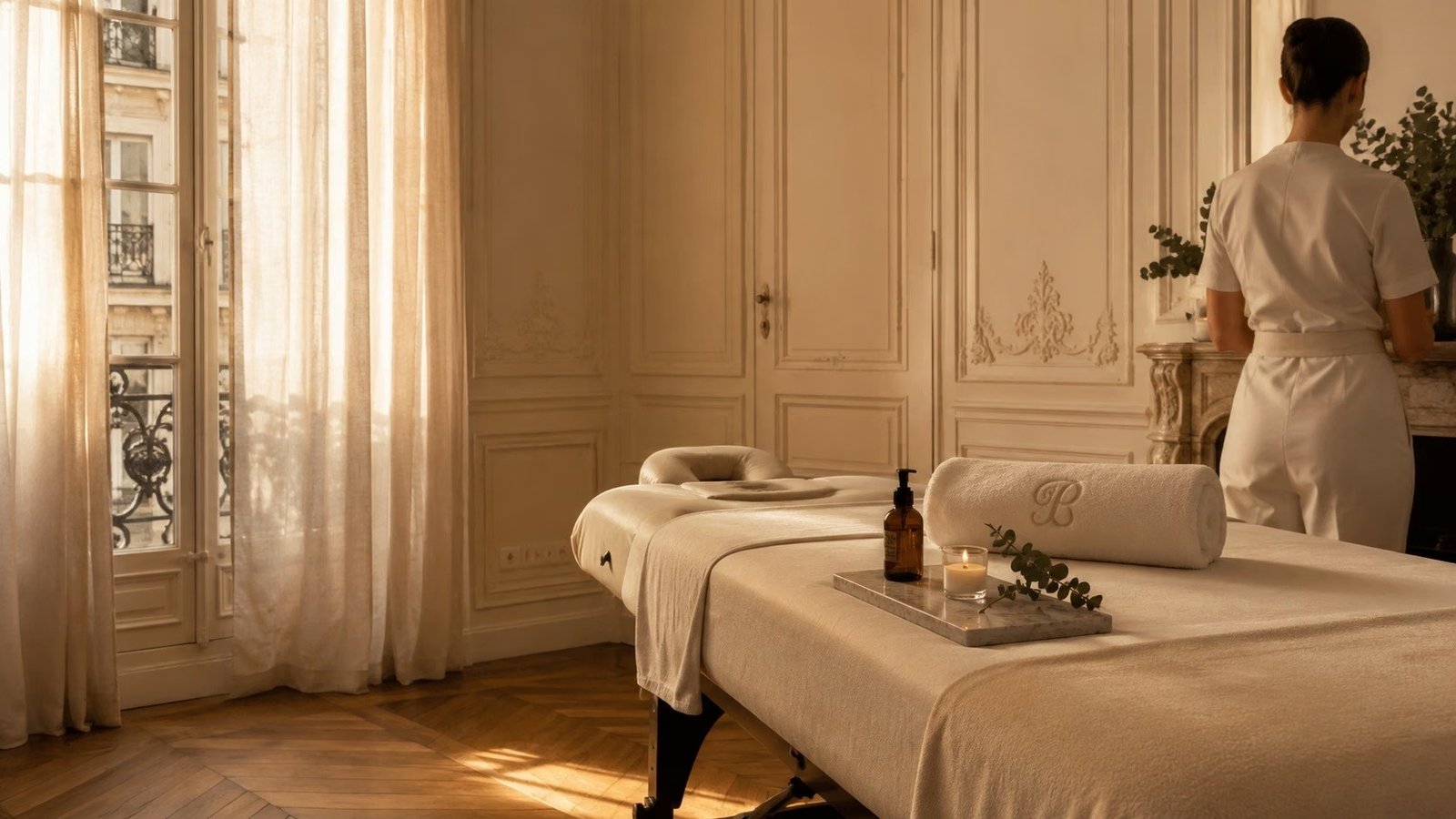 Premium well-being massage experience in a Parisian apartment